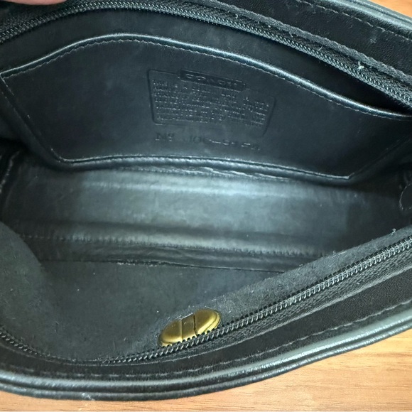 Vintage Y2K COACH 9154 Legacy Demi TurnLock Black Leather Crossbody Bag READ - Picture 13 of 16